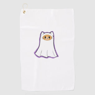 幽霊クラシックネコTシャツ_3 ゴルフタオル