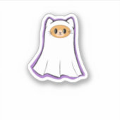 幽霊クラシックネコTシャツ_3 シール (正面)