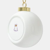 幽霊クラシックネコTシャツ_3 セラミックボールオーナメント (右)
