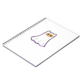 幽霊クラシックネコTシャツ_3 ノートブック (左側)