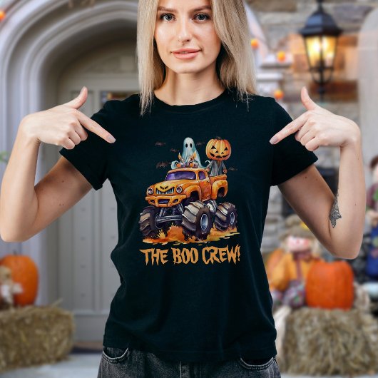 幽霊クルーのハロウィーン モンスタートラック Tシャツ