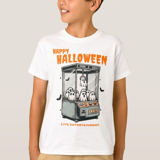 幽霊クローゲームハッピーハローウィン Tシャツ (正面)