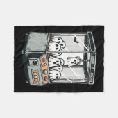 幽霊クローマシンを掴むアーケード面白いハロウィーンK フリースブランケット (正面(横))