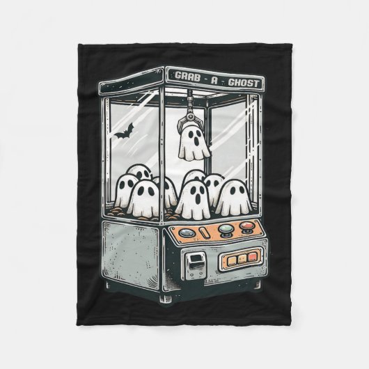 幽霊クローマシンを掴むアーケード面白いハロウィーンK フリースブランケット (正面)