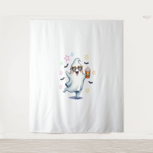 幽霊クールハロウィーンビベス タペストリー (正面)