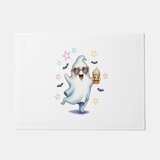 幽霊クールハロウィーンビベス ドアマット (正面)