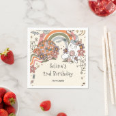 幽霊グルービーレトロハロウィーン誕生日ナプキンス スタンダードカクテルナプキン (インサイチュ)