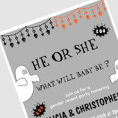 幽霊グレイ10月ハロウィンジェンダーの発表 招待状