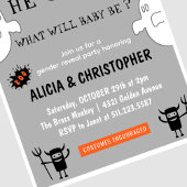 幽霊グレイ10月ハロウィンジェンダーの発表 招待状