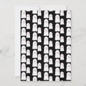 幽霊グールハローウィンパーティジェンダーリビールブラック 招待状 (裏面)