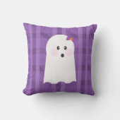 幽霊グールパープルプラディハロウィーン装飾用クッション クッション (正面)