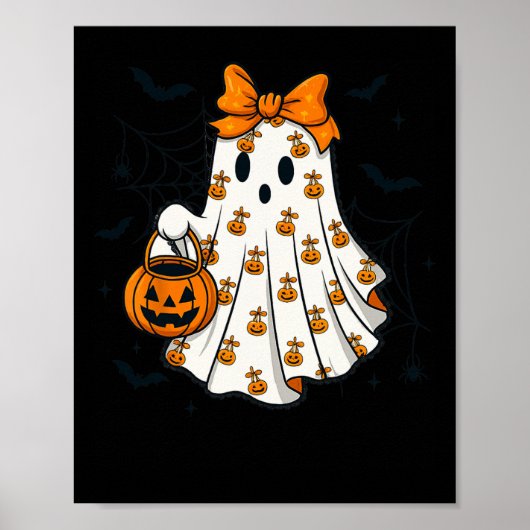 幽霊コケ不気味ットハロウィーンパンプキントリートOr T ポスター (正面)