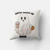 幽霊コーヒーハロウィンおもしろ  クッション (裏面)