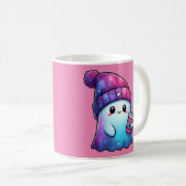 幽霊コーヒー好きにはかわいい幽霊付きマグカップ コーヒーマグカップ (正面右)
