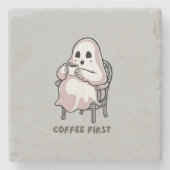 幽霊コーヒー ストーンコースター (正面)