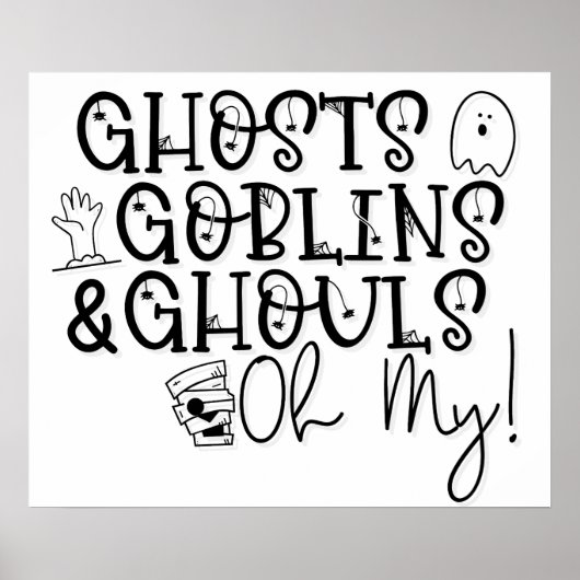 幽霊ゴブリンghouls oh my mummy halloween ポスター (正面)
