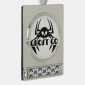 幽霊ゴー不気味シーズン シルバープレートバナーオーナメント (右)