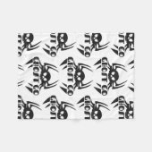 幽霊ゴー不気味シーズン フリースブランケット (正面(横))