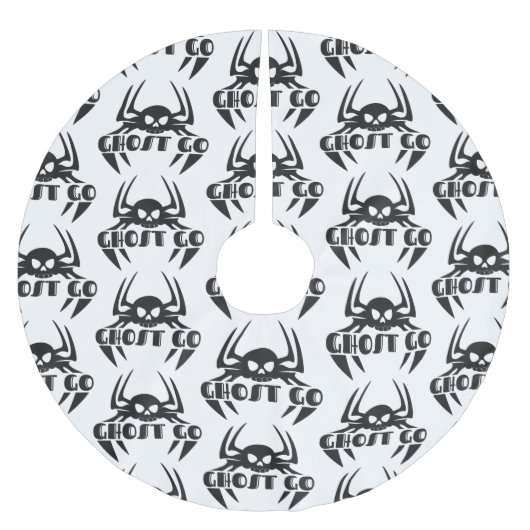 幽霊ゴー不気味シーズン ブラッシュドポリエステルツリースカート (正面)