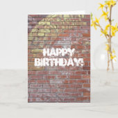 幽霊サインハッピーバースデー! カード (黄色い花)