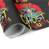 幽霊サムライ日本の武術アートinレトロスタイル ラッピングペーパー (ロールコーナー)