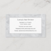 幽霊シンプルホワイトマーブル標準3.5インチx 2.0インチ 名刺 (裏面)