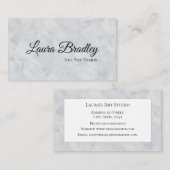 幽霊シンプルホワイトマーブル標準3.5インチx 2.0インチ 名刺 (正面/裏面)