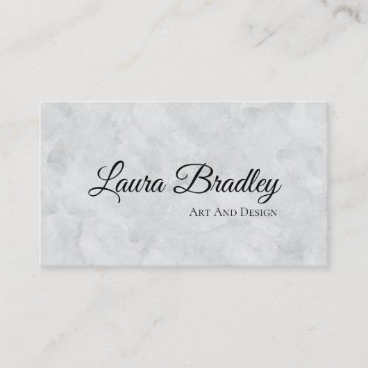 幽霊シンプルホワイトマーブル標準3.5インチx 2.0インチ 名刺 (正面)