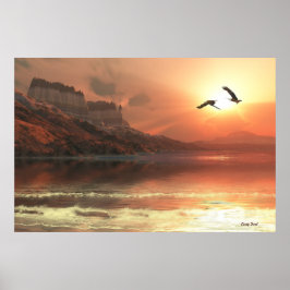 幽霊シースケーププリント ポスター