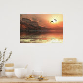 幽霊シースケーププリント ポスター (キッチン)