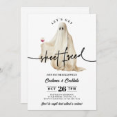 幽霊シーツが可笑しいハロウィーンに向かうことにしよう 招待状 (正面/裏面)