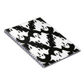 幽霊シームレスパターンハロウィーン不気味なヴィンテージfl ノートブック (右側)