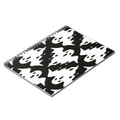 幽霊シームレスパターンハロウィーン不気味なヴィンテージfl ノートブック (左側)