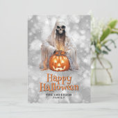 幽霊ジャックオランタンハッピーハローウィンカード シーズンカード (スタンド正面)
