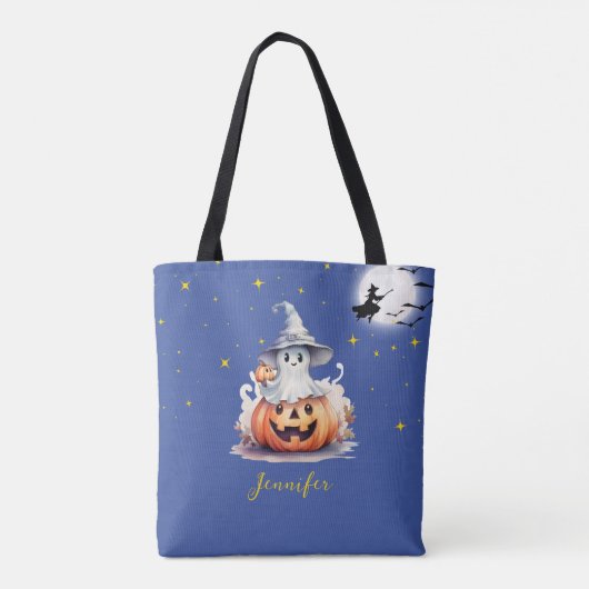 幽霊ジャック – O'ランタンフルムーンスターズのハロウィン トートバッグ (裏面)