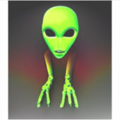 幽霊スカル不気味 シール (正面)