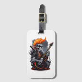 幽霊スカル遊のギターラゲージタグ ラゲッジタグ (正面縦)