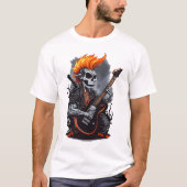 幽霊スカル遊ズギター Tシャツ (正面)
