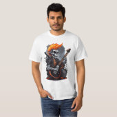 幽霊スカル遊ズギター Tシャツ (正面フル)
