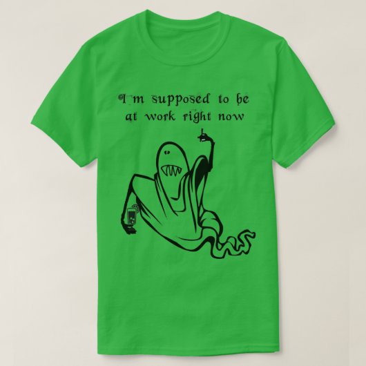 幽霊スケルトンジョブの完了 Tシャツ (デザイン正面)