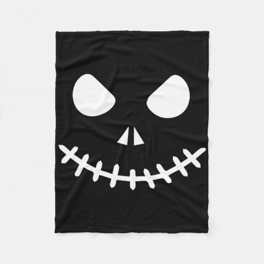 幽霊スケルトンハロウィーン フリースブランケット (正面)