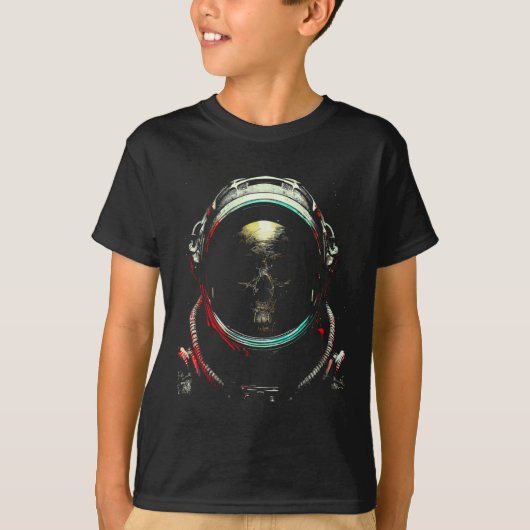 幽霊スケルトン – 不気味スカルハロウィーンの衣装 Tシャツ (正面)