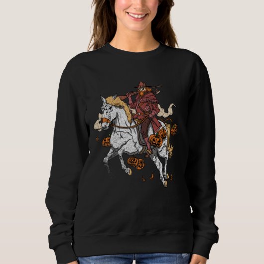 幽霊スケルトンMarksman Hunter Rifleman Horseman H スウェットシャツ (正面)