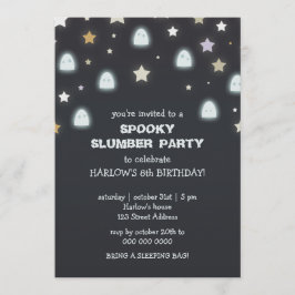 幽霊スターズ不気味スランバーパーティー招待状 招待状