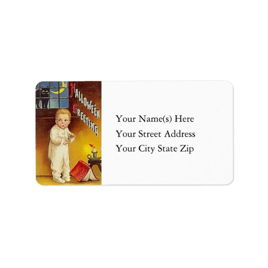 幽霊ストーリーオンハロウィーンヴィンテージ住所 シール (正面)