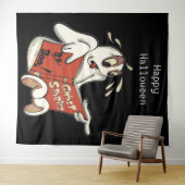 幽霊ストーリーハロウィーン背景 タペストリー (インサイチュ(横))