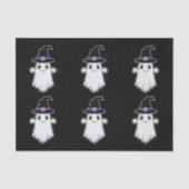 幽霊スピリッツと魔女の帽子パターンハロウィーン 薄葉紙 (正面)