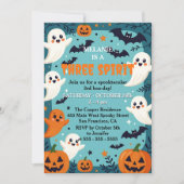 幽霊スリースピリットブデーハロウィーン誕生日 招待状 (正面)