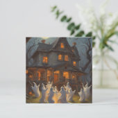 幽霊ズダンスインヤード幽霊のよく出るオブハウスオンハロウィーン 招待状 (スタンド正面)