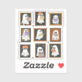 幽霊ズ読ブックスハロウィーンヴィンテージシール シール (シート)